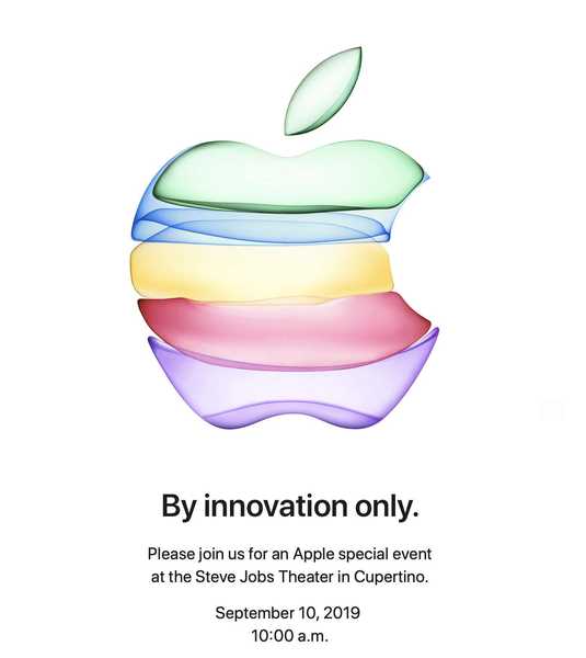 Apple nodigt media uit voor 10 september-evenement in Steve Jobs Theater 'Alleen door innovatie'