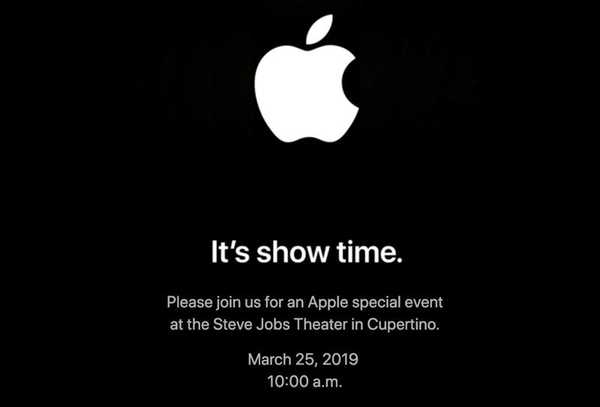 Apple sender invitasjoner til It's show time til arrangementet 25. mars