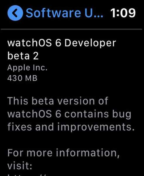 Apple Watch unterstützt möglicherweise drahtlose Software-Updates mit watchOS 6