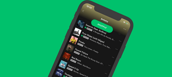 Artistry geeft albumillustraties weer in elke afspeellijst in de Spotify-app