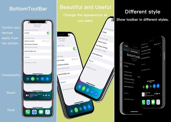BottomToolBar facilite l'accès aux fonctionnalités les plus importantes de votre iPhone