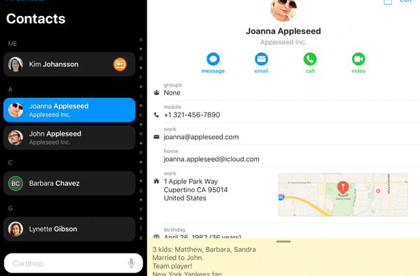 Cardhop for iOS lanserer premium kontaktadministrasjon kommer endelig til iPhone og iPad