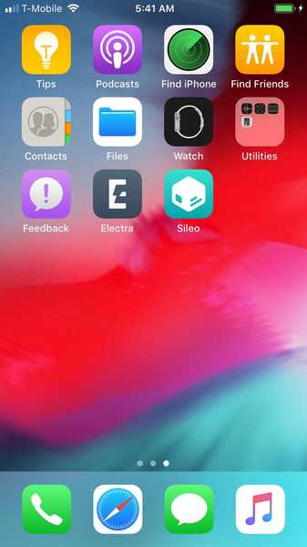 CoolStar plaagt Electra voor iOS 12 in screenshot gedeeld via Twitter