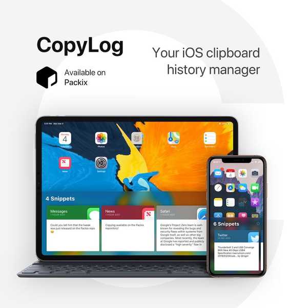 CopyLog Un gestore di appunti completo per dispositivi iOS con jailbreak