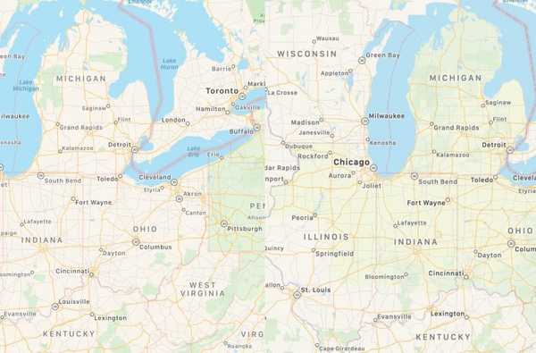 Dati di Apple Maps ottimizzati ora disponibili negli Stati Uniti del Midwest