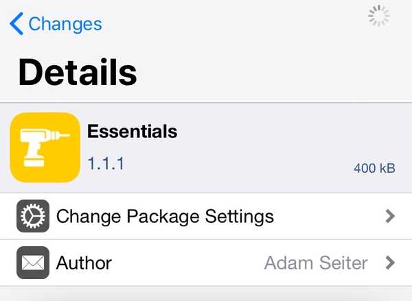 Essentials Tweak penyesuaian SpringBoard all-in-one untuk iOS 11 dan 12