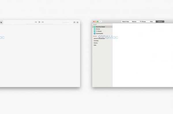 Primeiras capturas de tela vazadas de novos aplicativos de música e TV para o macOS 10.15 surface