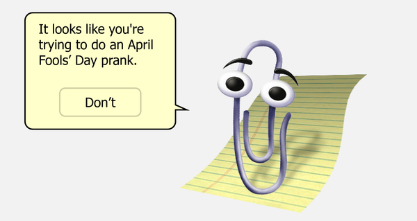 Hopelijk signaleert Microsoft een verschuiving en vraagt ​​de medewerkers geen april Fool's Day grappen te maken