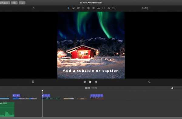 Cara menambahkan subtitel atau keterangan di iMovie di Mac