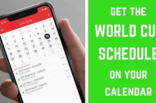 Hoe het WK-schema 2018 aan je kalender toe te voegen