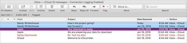 Cara mewarnai email secara otomatis di Mac Mail