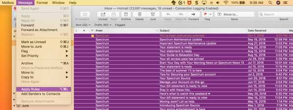 Como bloquear um endereço de email no Mac Mail com uma regra de exclusão