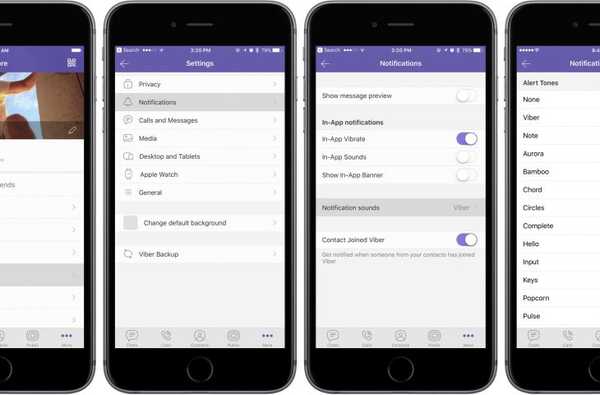 Bagaimana mengubah suara notifikasi default di Viber untuk iPhone