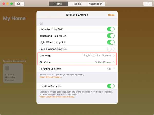 Como alterar o idioma e a voz da Siri no HomePod