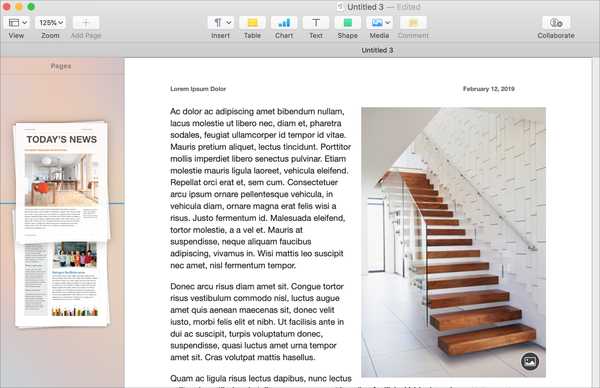 Pagina's kopiëren en plakken tussen documenten in Pages op Mac
