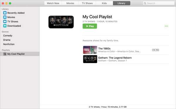 Come creare e gestire una playlist nell'app Apple TV su Mac