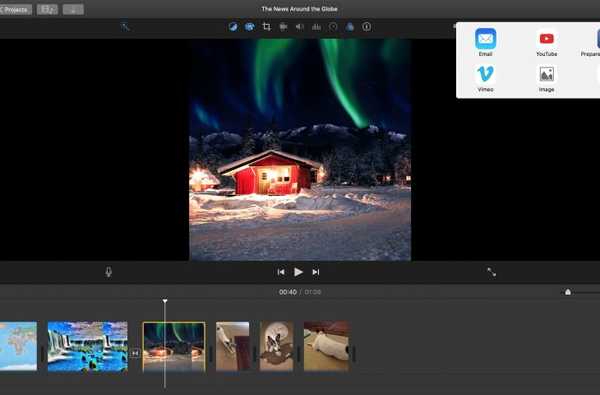 Hur man exporterar eller delar iMovie-projekt på Mac och iOS