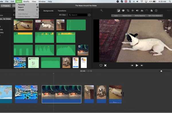 Cómo calificar clips en iMovie como favoritos o rechazados en Mac