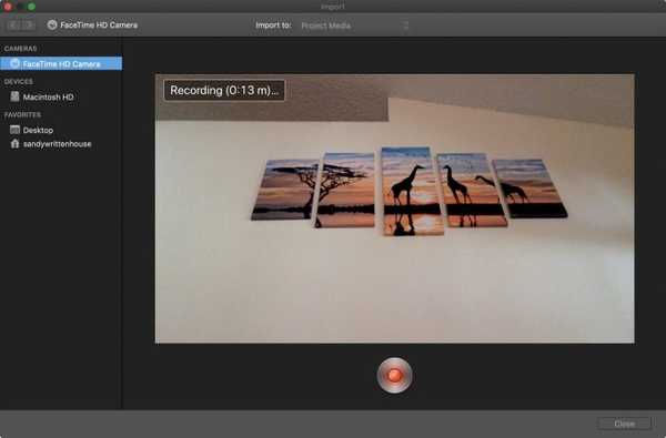 Como gravar vídeo ou tirar uma foto diretamente no iMovie