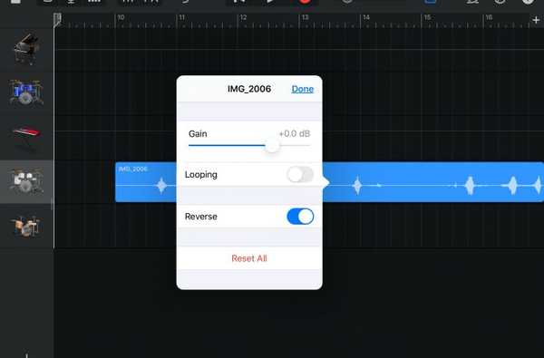 Comment inverser une piste dans GarageBand sur Mac et iOS
