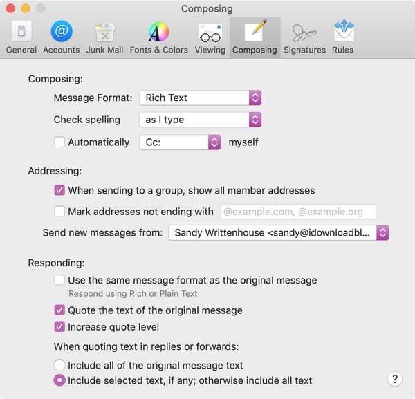 Cara mengatur akun email default di iPhone, iPad dan Mac
