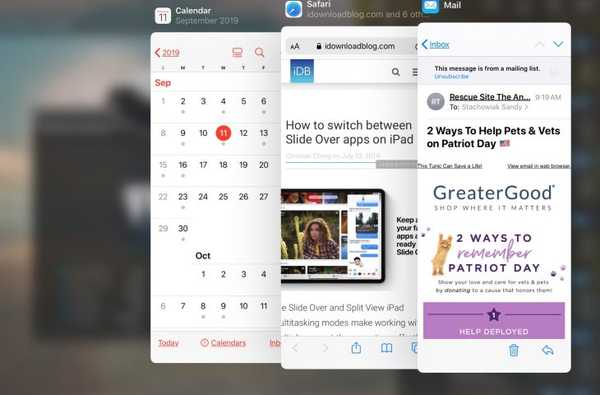Cum se utilizează noile funcții multitasking iPadOS