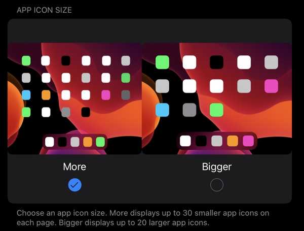 iPadOS ti consente di ridimensionare le icone delle app della schermata Home