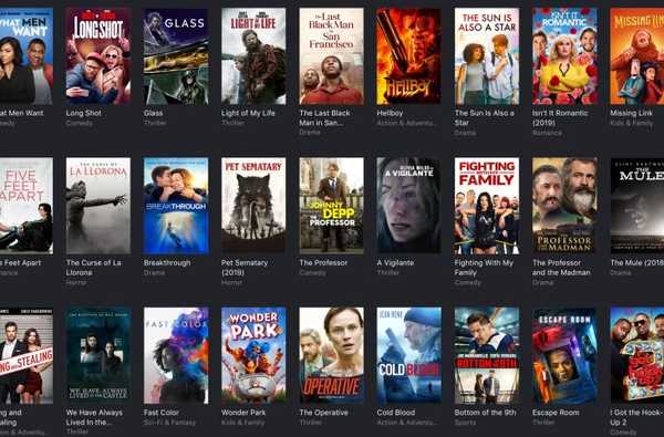 Le film iTunes propose Hellboy and Glass 10 $, Dazed and Confused 8 $, Kill Bill 5 $ et plus