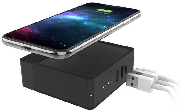 Mophie's nieuwe 6.100 mAh batterij laadt 4 apparaten tegelijkertijd op via USB-C, USB-A of draadloos