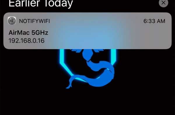 NotifyWiFi X meddelar dig när din handenhet hoppar till ett nytt Wi-Fi-nätverk