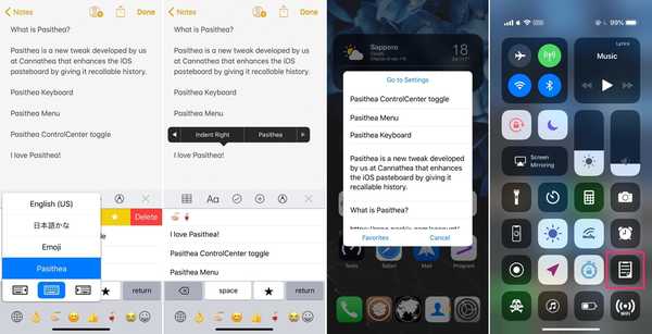 Pasithea 2 Urklippshanterare för jailbroken-enheter får iOS 11 och 12-support