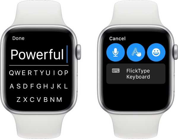 Populære Apple Watch-apper begynner å legge til integrasjon med FlickType gestus-tastatur