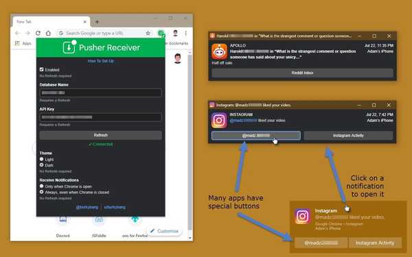 Pusher transmite las notificaciones push de su iPhone a dispositivos que no son de Apple