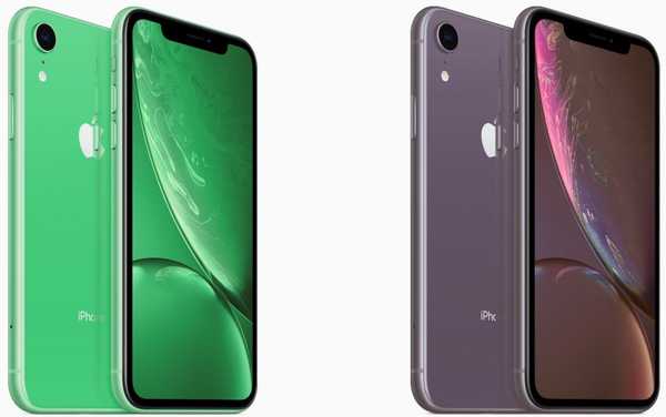 Rendert das nächste iPhone XR in den neuen Farben Lavender Purple und Mint Green