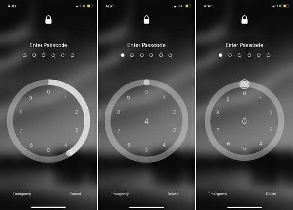 RotaryPass offre un'interfaccia di immissione di passcode in stile rotativo su iOS