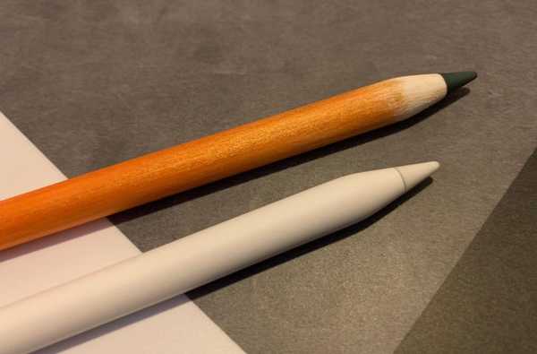 Sandpapering av en Apple blyant for at den skal se ut som en ekte tregrafittblyant
