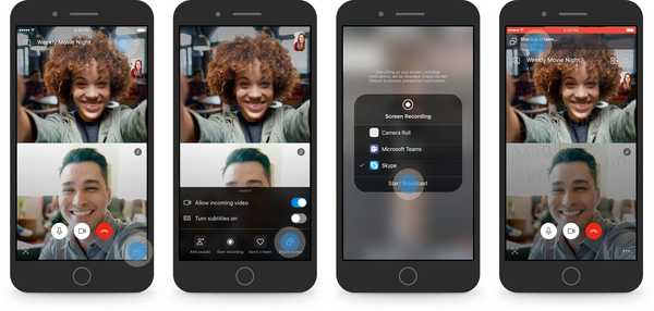 Skype está probando la capacidad de compartir la pantalla de su iPhone durante las videollamadas