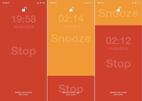 SnoozeX fournit une interface d'alarme de tir plus intuitive pour iOS