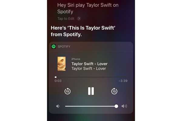 Spotify tester Siri-støtte i iOS 13