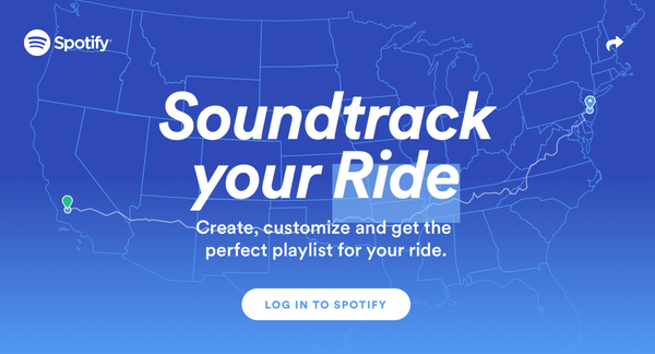 Spotify's nieuwe 'Soundtrack your Ride' helpt je bij het samenstellen van de perfecte road trip-afspeellijst