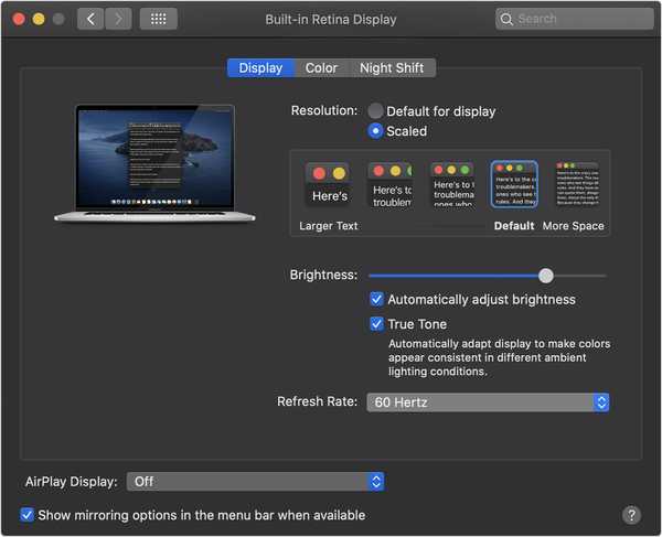 16-tums MacBook Pro är Apples första anteckningsbok med justerbar uppdateringsfrekvens