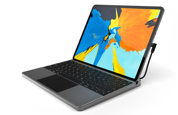 Die DoBox Pro kann Ihr iPad Pro in einen Laptop und eine Dockingstation verwandeln