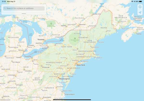 De uitrol van herbouwde Apple Maps-gegevens sluipt door het noordoosten van de Verenigde Staten
