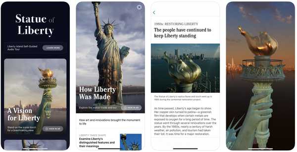 Mit der Freiheitsstatue-App können Sie Lady Liberty in Augmented Reality aus allen Blickwinkeln erkunden