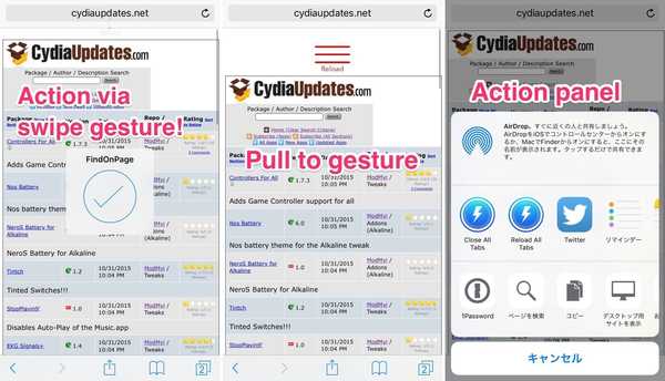 Ce tweak augmente Safari sur iOS avec de nouveaux gestes et fonctionnalités