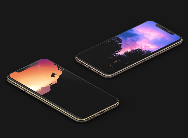 Äkta svarta och OLED-optimerade bakgrundsbilder för iPhone XS