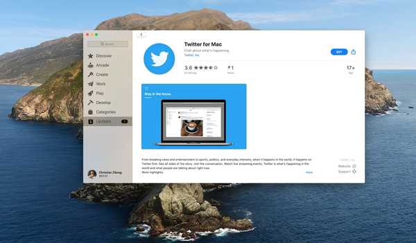 Twitter lanza su nueva aplicación Mac desarrollada utilizando tecnologías Catalyst en macOS Catalina