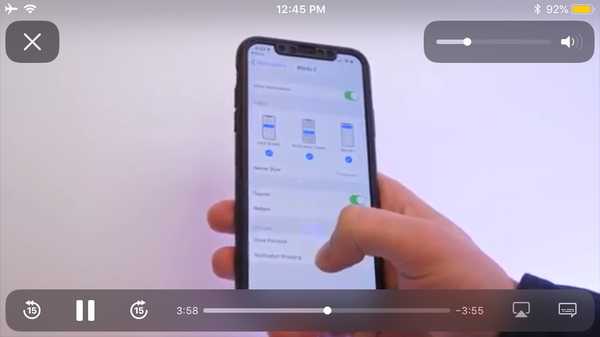 VideoSwipes agrega controles de gestos de deslizamiento al reproductor de video nativo de iOS