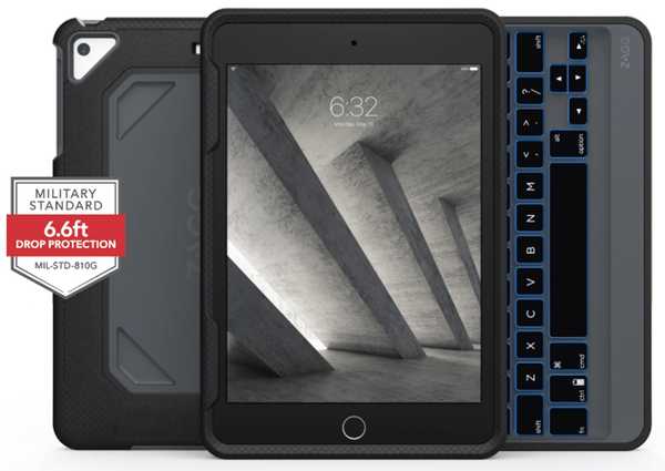 Zagg tar med seg sin robuste boktastaturveske med bakgrunnsbelysning og nøkler i bærbar stil til iPad mini 5