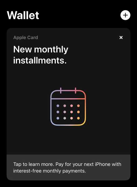 Apple annonserar sin månatliga iPhone-installationsplan i Wallet-appen